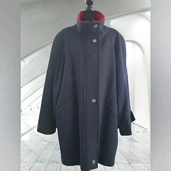 Vintage Y2K Boho Large Cashmere Wool Artisy Winter Heavyweight Chic Coat - Picture 7 of 9